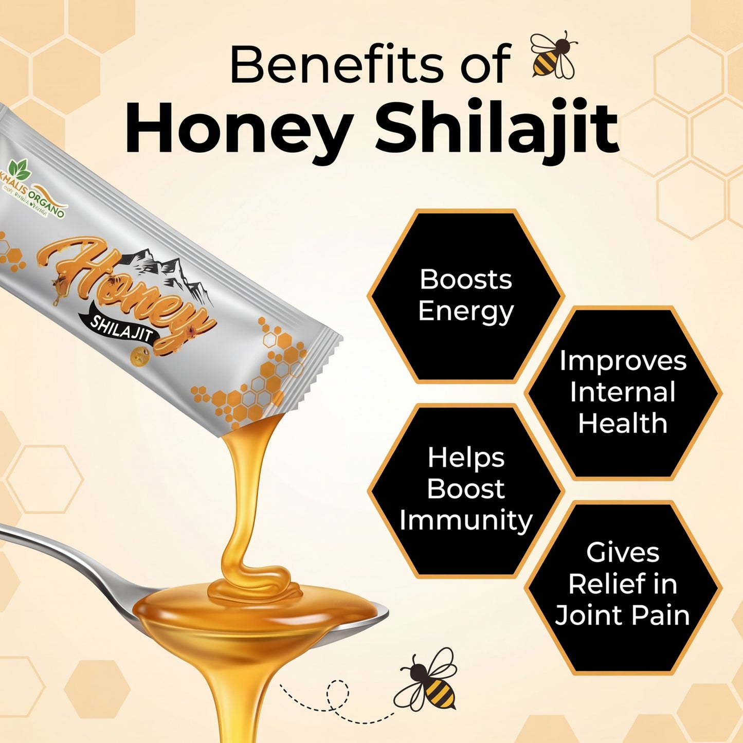 Khalisorgano® Natural Honey Shilajit
